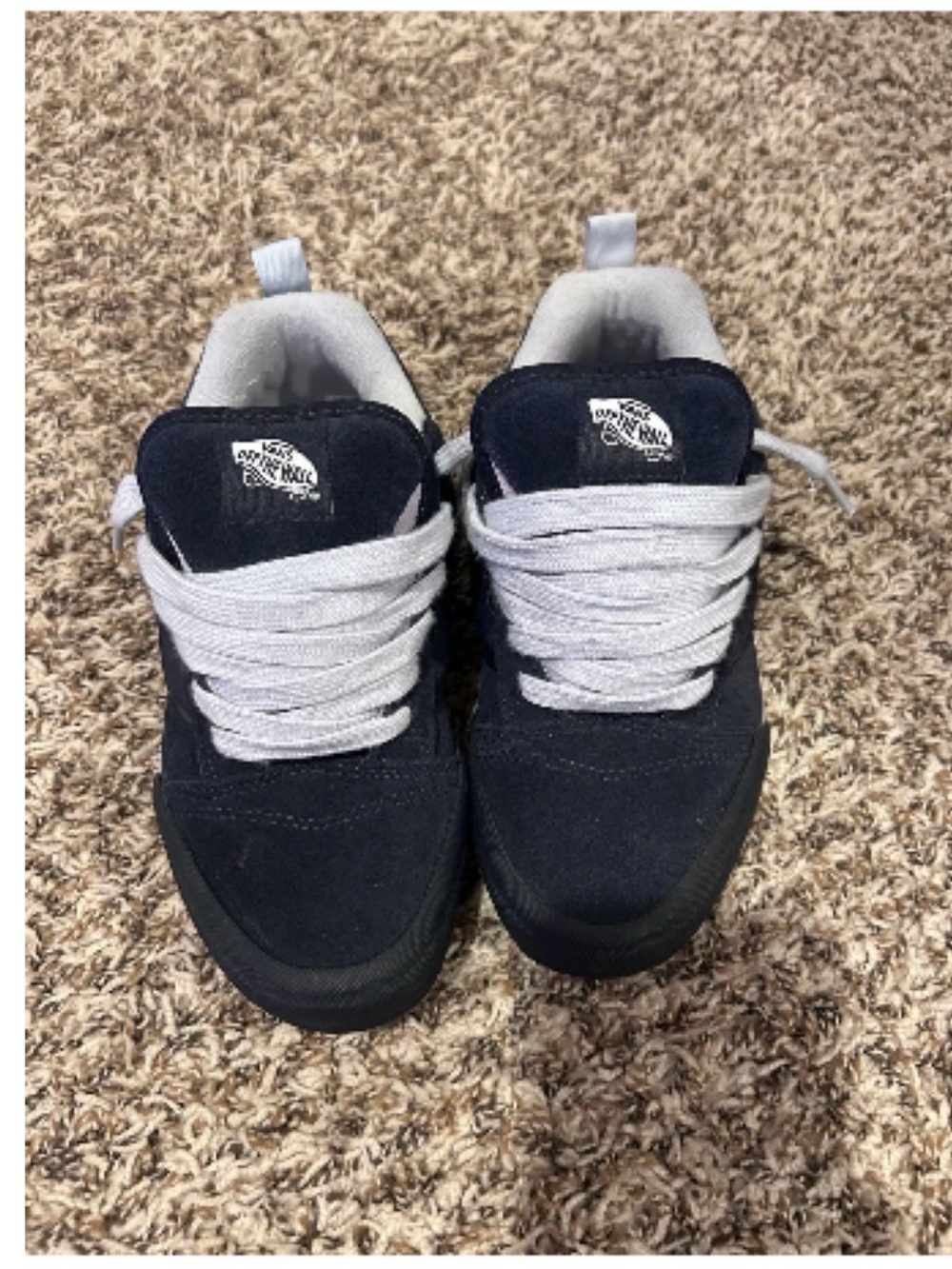 Vans Navy Low-Top Sneakers with White Laces